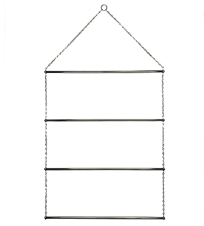 JA Horse Deckenhalter Deckenleiter Schabrackenhalter Metall Deckenhalterung Pferdedeckenhalter Decke Schabracke für Stall Pferd Sattelschrank Wohnmobil Pferdeboxen (60 cm, Silber verzinkt)