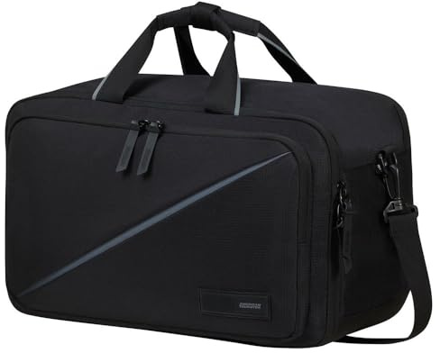 American Tourister Take2Cabin - Borsa da viaggio 3 vie Ryanair, 40 cm, 25 L, Nero (Black)
