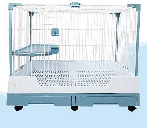Kaninchen-Hasenkäfig, Meerschweinchenkäfige, Haustierkäfig, Metall-Kleintierkäfig mit Rädern, abnehmbarer Plattform und herausziehbarem Tablett für Frettchen, große Ratten, Meerschweinchen und Chinchi