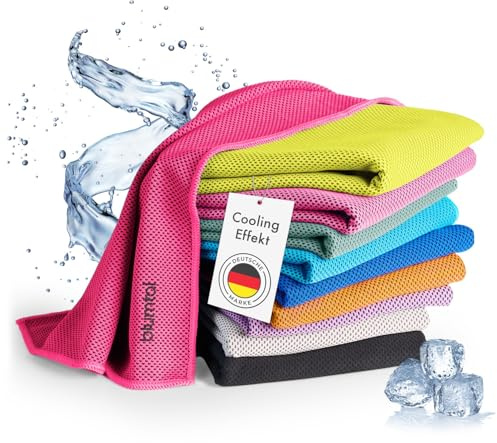 Blumtal Kühlhandtuch - kühlendes Handtuch als Sporthandtuch - Mikrofaserhandtuch mit Kühlfunktion - weiches Fitness Handtuch 100x30 cm - Kühltuch Cool Towel mit Tasche - Fitnesshandtuch/Gym Towel Pink