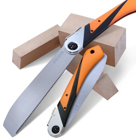 LUZBOSE Hand saw folding saw three-sided tooth fine tooth pruning saw easy to carry small hand saw