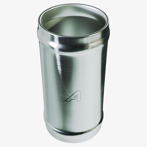 40mm (1.5 Inch) Aluminium Metal Hose Pipe Connector for Garden Hoses, Ponds, Water Pipes, Inline Barbed Joiner - 100mm (4 Inch) Long