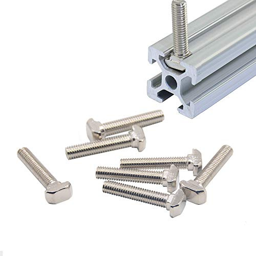 Cilky Metallschrauben 20 stücke T-Schraube M5/M6 T-Förmigen Hammer Kopf Schraube Aluminium Profil Fitting(M6x20)