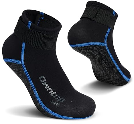 Owntop Neoprensocken, 3mm Neopren Socken für Damen Herren Warm Halten Tauchsocken Schwimmen Socken für Schwimmen, Schnorcheln, Segeln, Surfen Wassersport