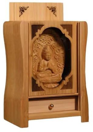 JioqoLeaz Figuras De Santuario En Miniatura Riqueza Hecha A Mano Escultura Decoración Decoración Vintage De Madera Ornamento De Madera Sala De Estar Dormitorio Oficina Casa Escultura Feng Shui