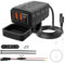 Hoembpn Caricabatterie Moto USB C Impermeabile con Interruttore e Luce LED, 3 Porte USB-A+Tipo-C, Fusibile 10A, per 12V/24V Barca, ATV, Bicicletta + Multi Cavo di Ricarica