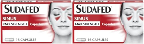 Sinus Max Strength Relief, 2 x 16 Pack (32 Capsules), Eases Blocked Nose, Headache, Fever & Aches