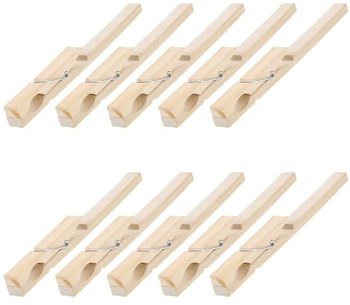 UKCOCO 10 Pinzas De Bambú Para Tubos De Ensayo Abrazadera Para Tubo De Ensayo Con Mango Largo Para Sujetar Y Calentar Probetas Herramienta De Laboratorio Para Experimentos