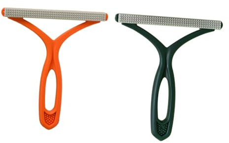 CORHAD 2Pcs Reusable Cat Hair Removal Brush Double-sided Lint Adsorber for Clothes and Blankets Use Pet Hair Remover Tool with Comfortable Handle for Fur Cleaning