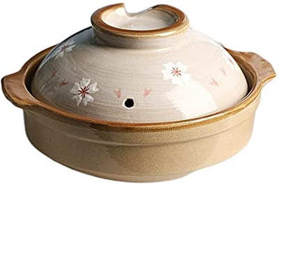 PUCNHZYNW Soup Pot Hand Painted Small Casserole Rice Pot Hot Milk Porridge Pot Open Fire Human Pottery Cooking Pot