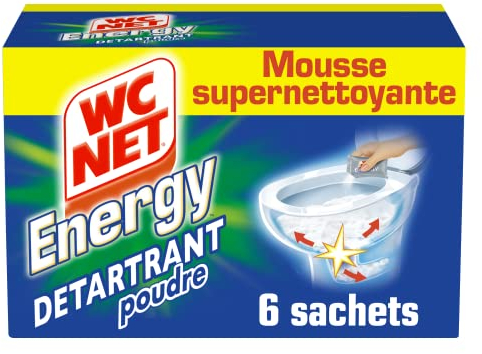 WC NET Energy Poudre Détartrante Total Hygiene System 6 x 60 g
