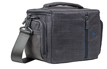 RivaCase 7502 SLR Canvas Case, Borsa in Tela per Fotocamere Reflex, Grigio