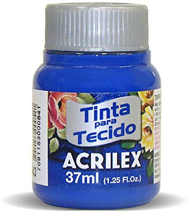 Pintura textil al agua Acrilex azul ultramar 37 ml Ref. 543