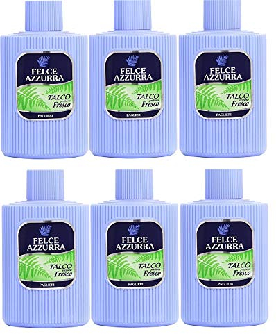 6x PAGLIERI Felce Azzurra Talco Fresco Körperpuder Talkpuder Talkum 150 g Dose