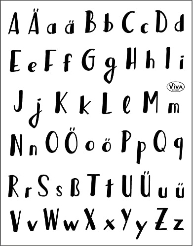 Viva Decor Clear-Stamps (Lettering Alphabet) Silikon Stempel - Prägung Stempel - DIY Dekoration stanzen - Stempel Silikon - DIY Stamp - Stempel Prägung - Made in Germany