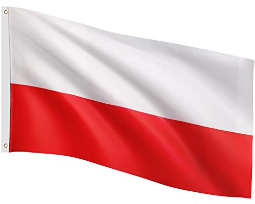 FLAGMASTER Flagge, 30 verschiedene Fahnen zur Wahl, Größe 120 cm x 80 cm, Polen