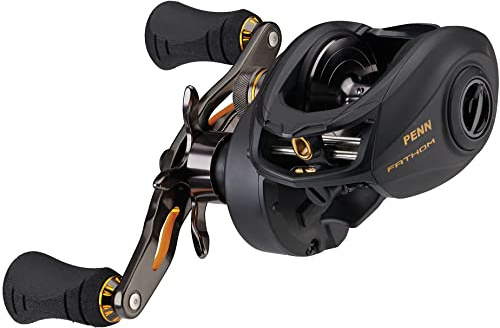 PENN Fathom Low Profile Baitcasting-Rolle – Salzwasser-Angelrolle zum Jigging, Jig-, Bait- und Köderangeln