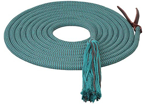Weaver Leather EcoLuxe Bambus-Mecate, rund, 1,27 x 56,9 cm, Türkis/Anthrazit