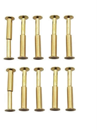 qinggw 10 Piezas H62 latón Cocina Chopper Cuchillo Mango Tornillo conexión Tubo Remache (Color : Amarillo)
