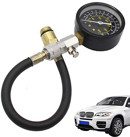 Fowybe 2 Pcs compresión del Motor | Manómetro presión Cilindro preciso,compresión Motocicleta Herramienta Prueba Cilindro Motor 0-300PSI para Motocicletas