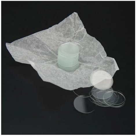 ZTBH Mikroskop-Zubehör-Kit, 200 Stück, 16 mm Durchmesser, Runde Mikroskop-Abdeckung, Objektträger, Transparent, Polyphenylen, PS_(Polystyrol), LED, 500x, Achromatisch