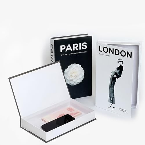 LIKEUDO 3 pcs Decorative Hardcover Decor Book Box Fashion Decoration