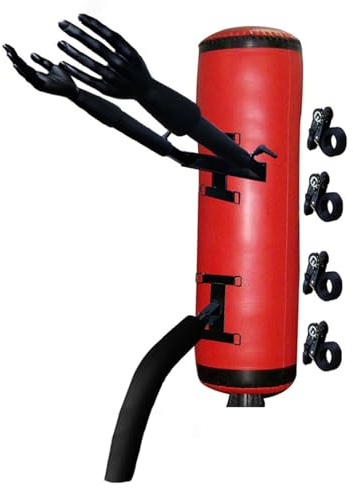 EXCLURA Wing Chun Holzpuppe Wing Chun Dummies 2 Arme Kong Fu Trainer, Tragbare Wing Chun-Kampfkunstpuppe, Wing Chun Trainerpuppe aus Holz für Sandsack/Weiches Objekt(Color:Double arms+Leg)