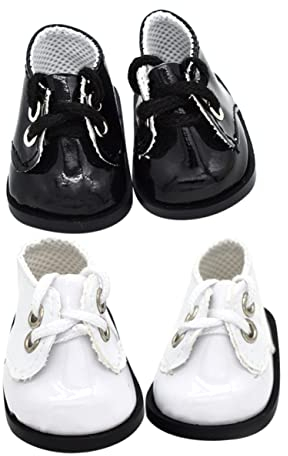 BESTonZON Plüsch-puppenschuh-Set 2 Paar Mini-Lederschuhe Für Puppendekor Für Fantasievolles Spielen Von Kindern