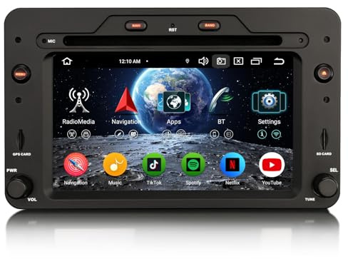 Erisin Android 14 8-Core 4GB+64GB Autoradio GPS Navigatore per Alfa Romeo Brera Spider 159 Sportwagon 6.2 Lettore DVD IPS Schermo tattile Supporti Bluetooth 5.0 CarPlay Android Auto WiFi DSP CANbus