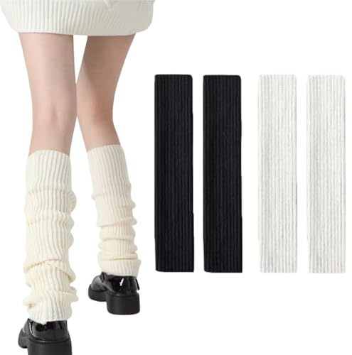 Jambières Guêtres,2 paires Jambières Tricotées pour Femmes et Filles,Genouillères Chaudes pour Bottes D'hiver,Boot Cover Hiver,Jambières au Crochet