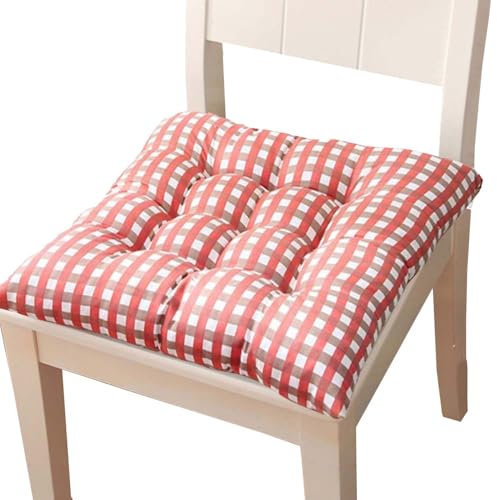 MSNCS Cojines para sillas 40x40,Cojín de Asiento para Silla Pack de 1/2/4/6 Unidades, con Correas de sujeción para Asientos, Sirve para terraza,Oficina,Cocina, Jardin,Comedor(#1,40x40cm2pcs)