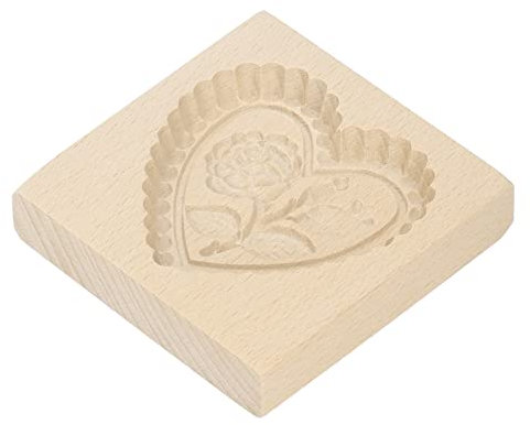 Stampo per Timbri per Biscotti in Legno di Faggio Premium, Stampo per Biscotti in Legno Intagliato, Pressa per Taglierini per Biscotti Fai-da-te Divertente Timbro 3D per Cottura