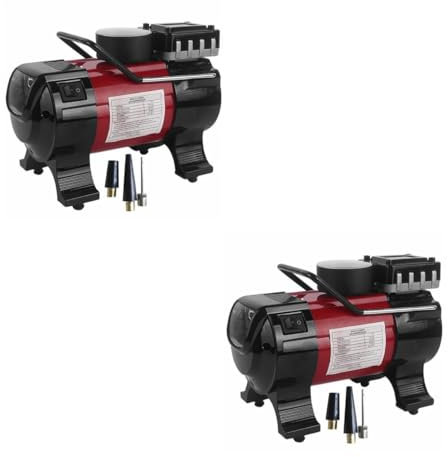 OSALADI 2pièces Pompe à Air Portable Pour Voiture Compresseur De Pneus Psi Avec Éclairage Led Gonfleur Électrique Multi-usages Pour Voitures Bateaux Et Ballons