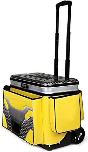 Caja de Equipo de Pesca, maletín portátil con Ruedas y Almacenamiento Multifuncional, Ideal para Uso en el mar y el Paisaje.