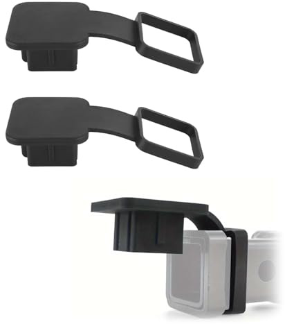 2 Stück Abdeckung Anhängerkupplung,Auto Stecker Abdeckung, Anhängerkupplungs Empfänger,Steckerkappe, Rohrabdeckung, Universal Kugelabdeckung,Abdeckung Anhängerkupplung, passend für PKW Anhänger, eckig
