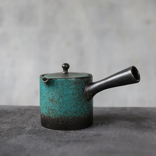 ADAOQIN Tetera Tradicional China de cerámica Kyusu Verde de 150 ml