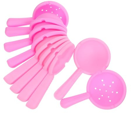 Kisangel 10pcs Sand Shovels and Sifters Ergonomic Handles Portable Beach and Bath Water for Creative Sandbox and Outdoor Play