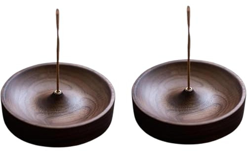 2 PCS Incense Holder, Incense Stick Holders, Handcrafted Wooden Incense Burner for Yoga and Meditation, Aromatherapy Stick Holder with Ash Catcher, Set of for Home and Office Decor