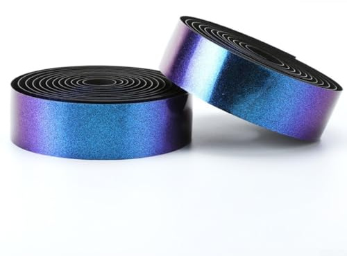 Reflektierendes Rennrad-Lenkerband mit schaumgebundenem PU-Leder und elastischem EVA-Schaum für Dämpfung und Stoßdämpfung (Blau)