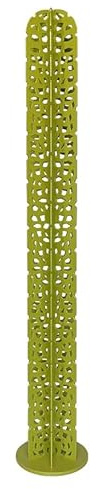 t1t, Cactus Décoratif Droit, 80 cm, Motif Ajouré, Style Déco Extérieur, Vert Curry, Acier, 13.5x80x13.5 cm, pour Jardin Terrasse Bureau, Décoration Intérieure et Extérieure