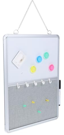 DIYEAH Pizarra Combinada para Oficina y Escuela Tablero de Borrado en Seco y Tablero de Tela de Terciopelo, Diseño Montado en Pared para Organización y Uso Versátil