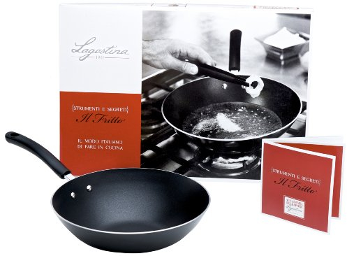 Lagostina 012112 Strumenti e Segreti Il Fritto, Wok Conico, Rivestimento Antiaderente, 30 cm, Confezione Regalo