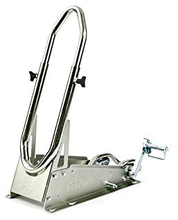 Werkstattbedarf Motorradständer STEADYSTAND CROSS Modell 190 | Nur zum festen Einbau geeigneter Motorradständer; verzinkt, für 18 bis 21 Zoll Reifengröße, STEADYSTAND CROSS Modell 190