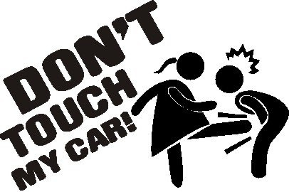 NetSpares Plott Aufkleber Don't Touch My Car Lady Edition Autoaufkleber Sticker Fun