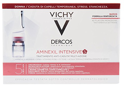 Vichy Dercos Aminexil Intensive 5 Haarausfallbehandlung für Frauen 42 ampullen