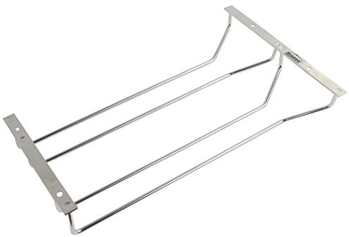 Dianoo 2 rader 35 cm glas vinställ, Stemware hyllor, rostfritt stål bar hem kopp glashållare, vinglas hylla hängare, under skåp vinglas röstware ställhållare