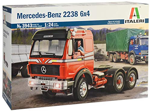 ITALERI 3943S – 1:24 Mercedes-Benz 2238 6 x 4, modelltillverkning, byggsats, stående modelltillverkning, pyssel, hobby, limning, plastbyggsats, detaljerad