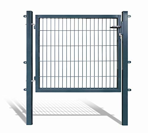 Arvotec Gartentor für Stabmattenzäune, anthrazit, BxH:1200x1000mm inkl. Pfosten - mit Befestigungsmaterial & Ersatzschlüsseln - Top Qualität zum Bestpreis!