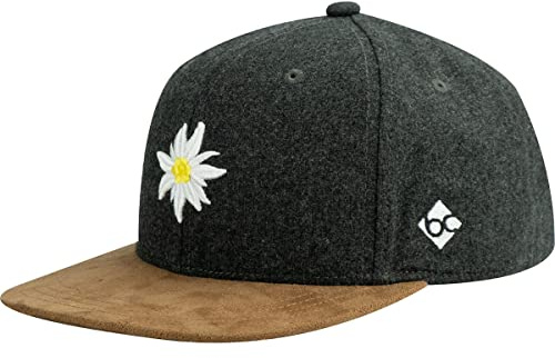Bavarian Caps Edelweiß Klassik Cap, Wildleder, ONE Size