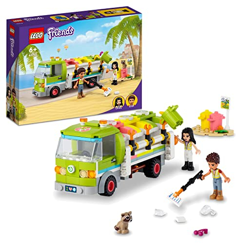 LEGO Friends Recycling Truck 41712 Building Kit; Waste Management Toy Includes 3 Recycling Bins and a Litter Picker for Recycling and Sorting Fun; For Ages 6+ (259 Pieces)